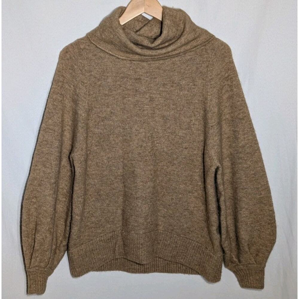 Aritzia Babaton Womens Adichie Camel Turtleneck Sweater Sz XS Wool Alpaca - Picture 3 of 10